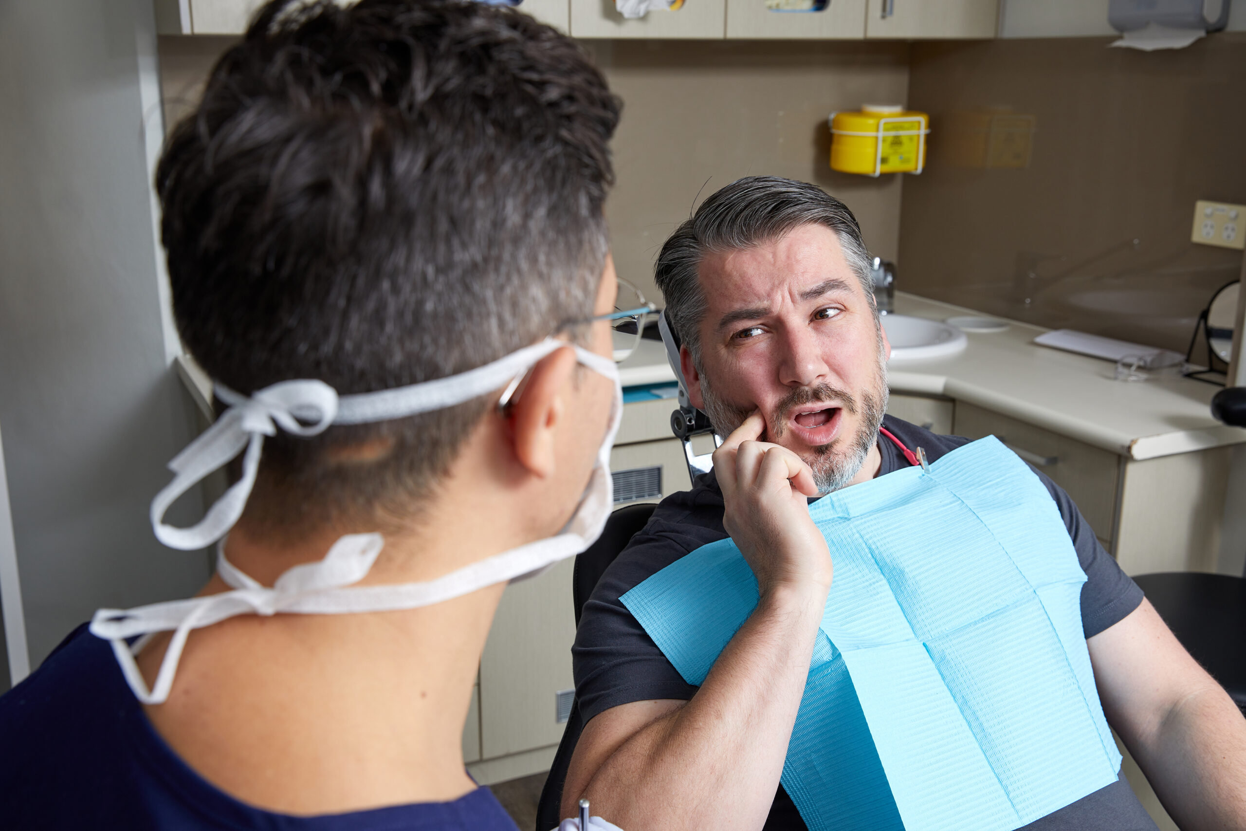 a patient undergoing root canal therapy