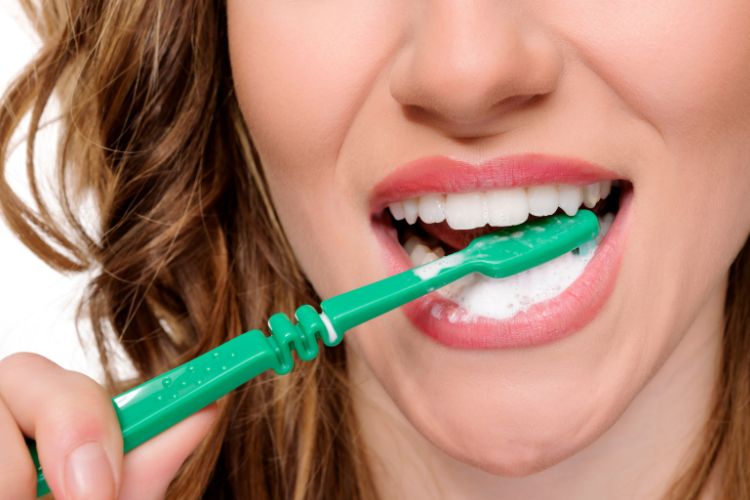 brushing with hydrogen peroxide